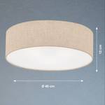 Plafondlamp Aunet linnen/ijzer - 3 lichtbronnen