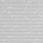 Store plissé sans perçage Plante Polyester - Blanc / Vert plante - 45 x 130 cm
