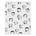 Plissé Klemfix Faces polyester - zwart - 45 x 130 cm