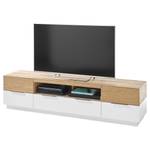 Tv-meubel Akaa fineer van echt hout - eikenhout/wit