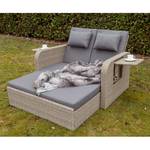 Tuinligstoel Alvaro ijzer/wilgenhout - beige