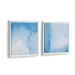 Bild Maeva (2er-Set) Leinwand / MDF - Blau