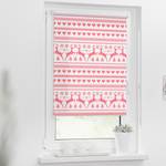 Klemmfix-Rollo Rentiere Muster Polyester - Rot / Weiß - 45 x 150 cm