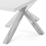 Table Karmi II Blanc - Largeur : 200 cm - Chrome brillant