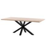 Table Karmi II Imitation chêne - Largeur : 200 cm - Noir