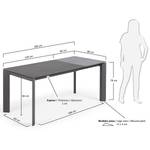 Table Retie I (Extensible) - Gris foncé - Largeur : 120 cm - Anthracite