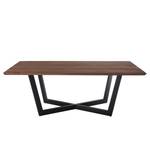 Table Conna Acacia brun - Largeur : 180 cm - Bord suisse