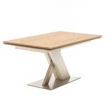 Table ET612 Chêne de poutre / Blanc - Largeur : 180 cm - Sans fonction