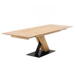 Table ET612 Poutres en chêne / Noir - Largeur : 200 cm - Extensible
