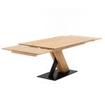 Table ET612 Poutres en chêne / Noir - Largeur : 200 cm - Extensible