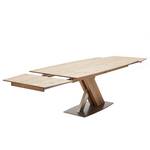 Table ET613 Chêne de poutre - Largeur : 200 cm - Acier inoxydable - Extensible