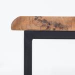 Tavolino da salotto Kaawo Acacia massello / Metallo - Acacia / Nero