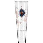 Bierglas Heldenfest Kompass Kristallglas - Transparent / Platin - Fassungsvermögen: 0.39 L