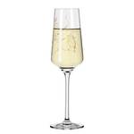 Flûte à champagne Touche de rosé I Verre cristallin - Transparent / Rose doré - Contenance : 0,23 L