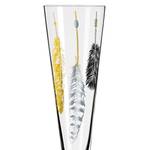 Flûte à champagne Goldnacht Feathers Verre cristallin - Transparent / Platine - Contenance : 0,2 L