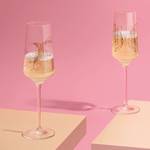 Flûtes à champagne Rosé II (lot de 2) Verre cristallin - Transparent / Rose doré - Contenance : 0,23 L