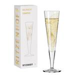 Champagneglas Goldnacht Bloemkelken kristalglas - transparant/goudkleurig - inhoud: 0.2 L