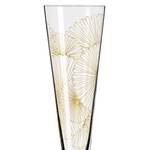 Champagnerglas Goldnacht Blütenkelche Kristallglas - Transparent / Gold - Fassungsvermögen: 0.2 L