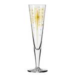 Champagnerglas Goldnacht Wunderkerze Kristallglas - Transparent / Platin - Fassungsvermögen: 0.2 L