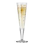 Champagnerglas Goldnacht Wunderkerze Kristallglas - Transparent / Platin - Fassungsvermögen: 0.2 L