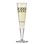 Bicchiere champagne Goldnacht Art Déco Cristallo - Trasparente / Platino - Capacità: 0.2 l