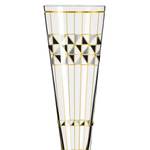Flûte à champagne Goldnacht Art Déco Verre cristallin - Transparent / Platine - Contenance : 0,2 L