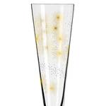 Flûte à champagne Goldnacht Stars Verre cristallin - Transparent / Platine - Contenance : 0,2 L