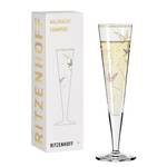 Flûte à champagne Goldnacht Birds Verre cristallin - Transparent / Doré - Contenance : 0,2 L