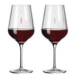 Verres à vin Étoile (lot de 2) Verre cristallin - Transparent / Platine - Contenance : 0,57 L