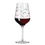 Rode wijnglas Herzkristall III kristalglas - transparant/platina - inhoud: 0.58 L