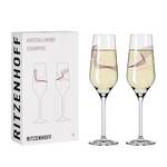 Flûtes à champagne Vent I (lot de 2) Verre cristallin - Transparent - Contenance : 0,25 L