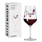Verre à vin Cœur de cristal V Verre cristallin - Transparent / Platine - Contenance : 0,58 L