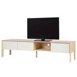Tv-meubel Maayka II deels massief eikenhout - wit/licht eikenhout