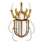 Muurdecoratie Beetle Mirror goudkleurig - glas/steen