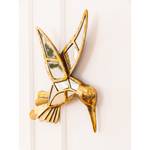 Wandschmuck Hummingbird Mirror Gold - Glas / Stein