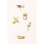 Wandschmuck Hummingbird Mirror Gold - Glas / Stein