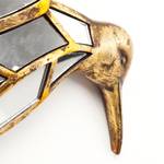 Wandschmuck Hummingbird Mirror Gold - Glas / Stein