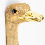 Muurdecoratie Ostrich goudkleurig - steen