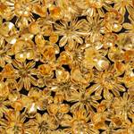 Decorazione da parete Gold Flower Color oro - Materiale a base di legno / Tessuto - 80 x 80 cm