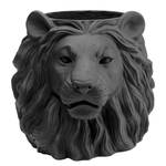 Cache-pot déco Lion II Noir - Matière plastique