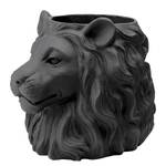 Bloempot Lion II zwart - kunststof