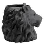 Cache-pot déco Lion II Noir - Matière plastique