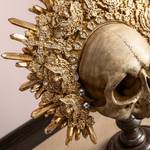 Sierobject King Skull goudkleurig - steen