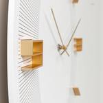 Orologio da parete Leonardo Bianco / Oro - Materiale plastico / Metallo / Materiale a base di legno - Bianco/Oro