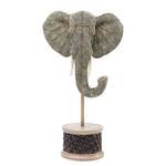 Oggetto decorativo Elephant Head Pearls Grigio - Pietra