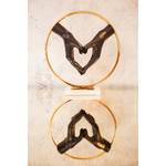 Oggetto decorativo Elements Heart Hand Nero / Pietra