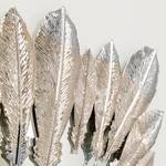 Wandspiegel Feather Dress I zilverkleurig - glas/metaal/glas - 49 x 49 cm - Zilver
