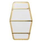 Specchio Shape Hexagon Brass Oro - Metallo / Vetro - 64 x 94,5 cm