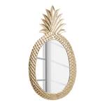 Spiegel Pineapple goudkleurig - glas/metaal/verwerkt hout