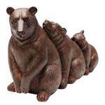 Oggetto decorativo Relaxed Bear Family Marrone - Pietra